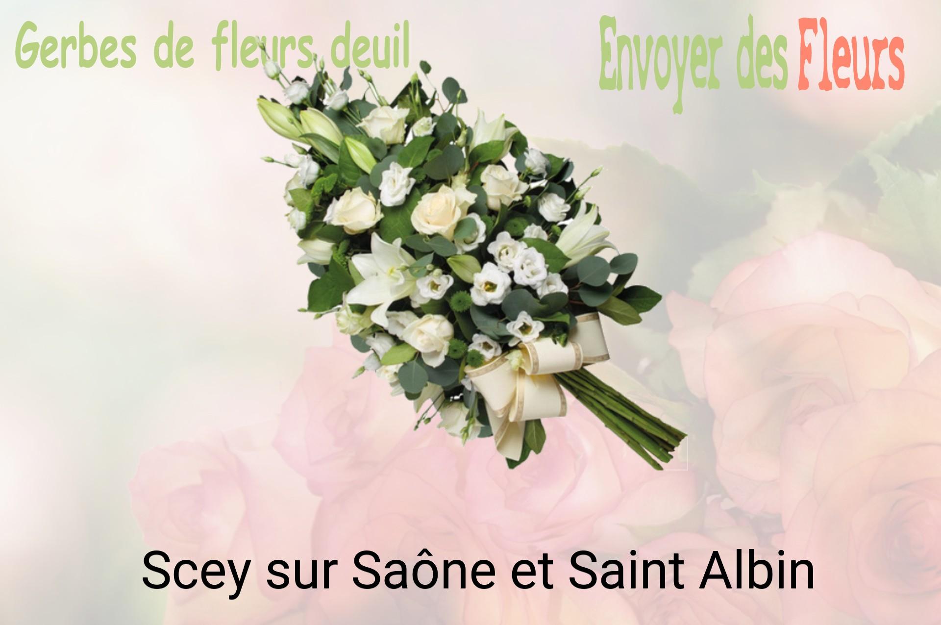 Gerbe de fleurs de deuil livrée à Scey-sur-Saône-et-Saint-Albin